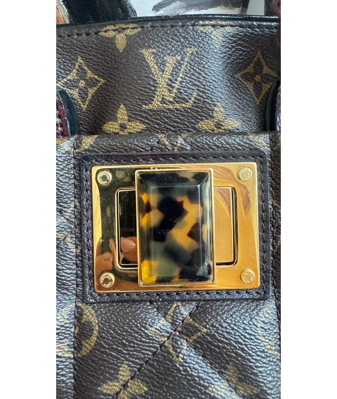 LOUIS VUITTON Коричневая сумка с короткими ручками из экзотической кожи, фото 3