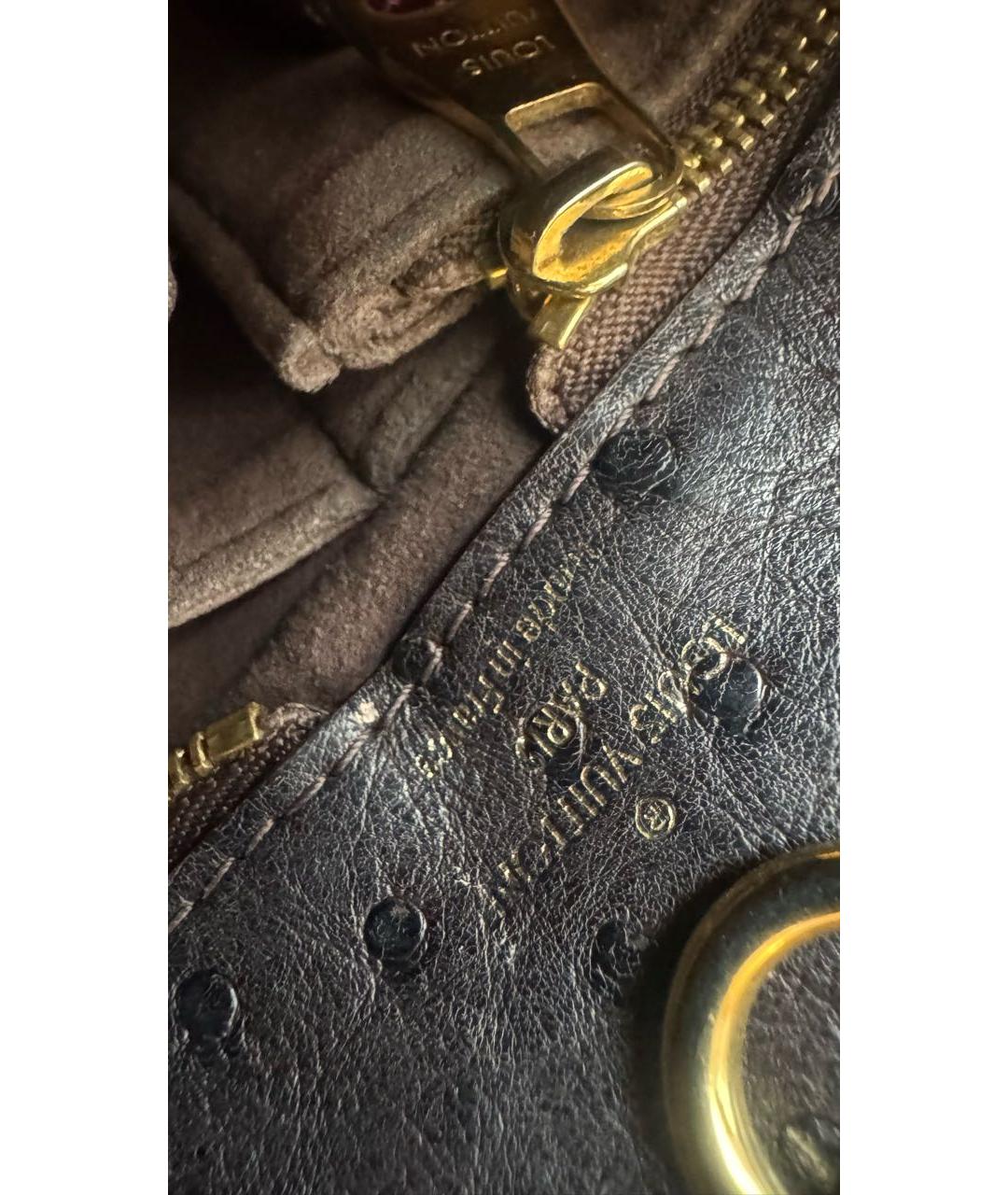 LOUIS VUITTON Коричневая сумка с короткими ручками из экзотической кожи, фото 7