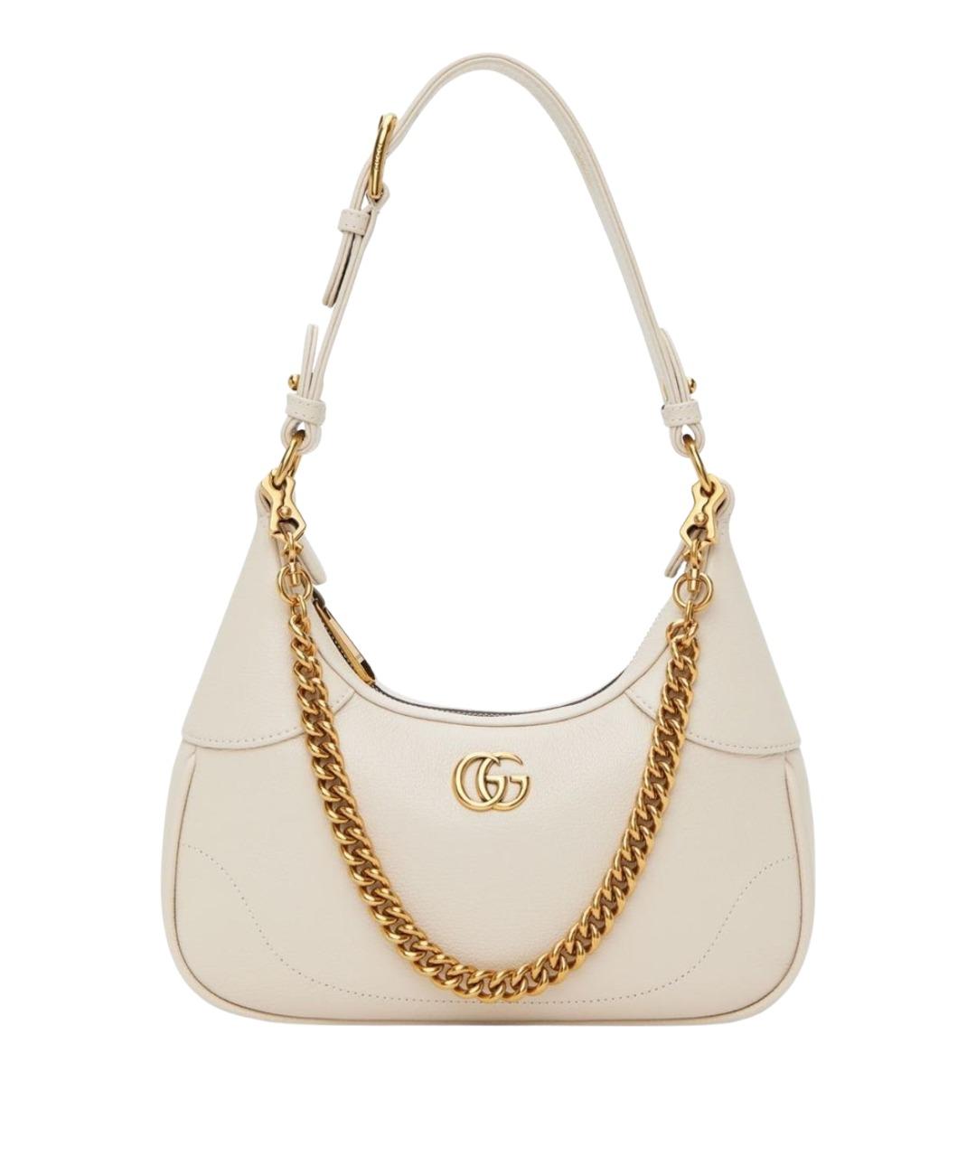 GUCCI Белая кожаная сумка через плечо, фото 1