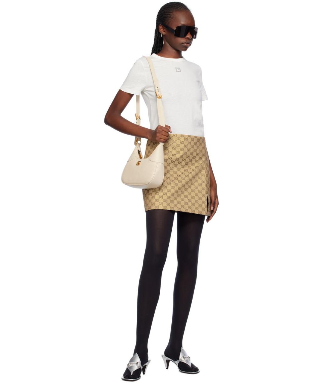 GUCCI Белая кожаная сумка через плечо, фото 2