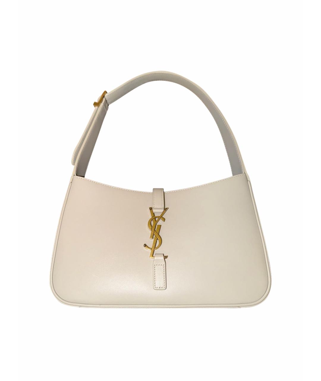 SAINT LAURENT Белая кожаная сумка через плечо, фото 1