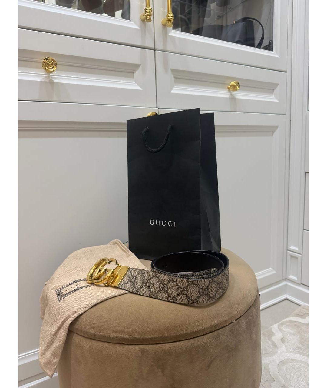 GUCCI Черный кожаный ремень, фото 5