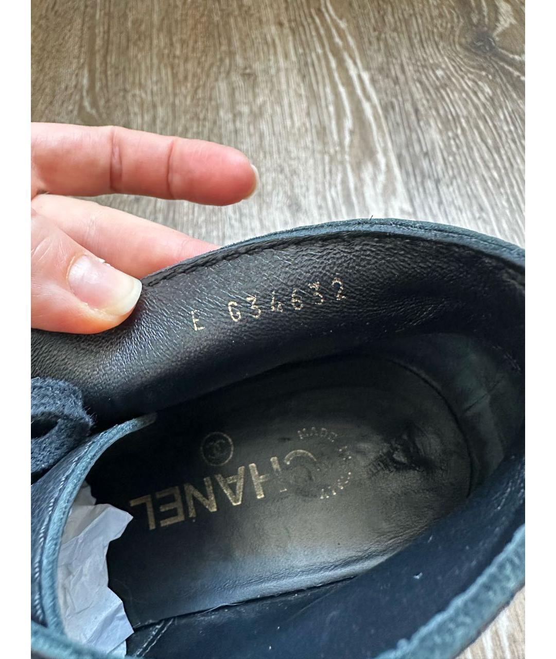 CHANEL Черные кожаные брогги и оксфорды, фото 6