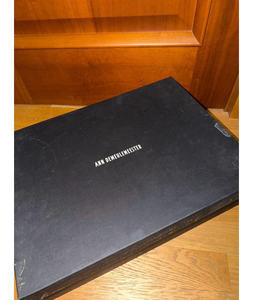 ANN DEMEULEMEESTER Черные кожаные ботильоны, фото 4