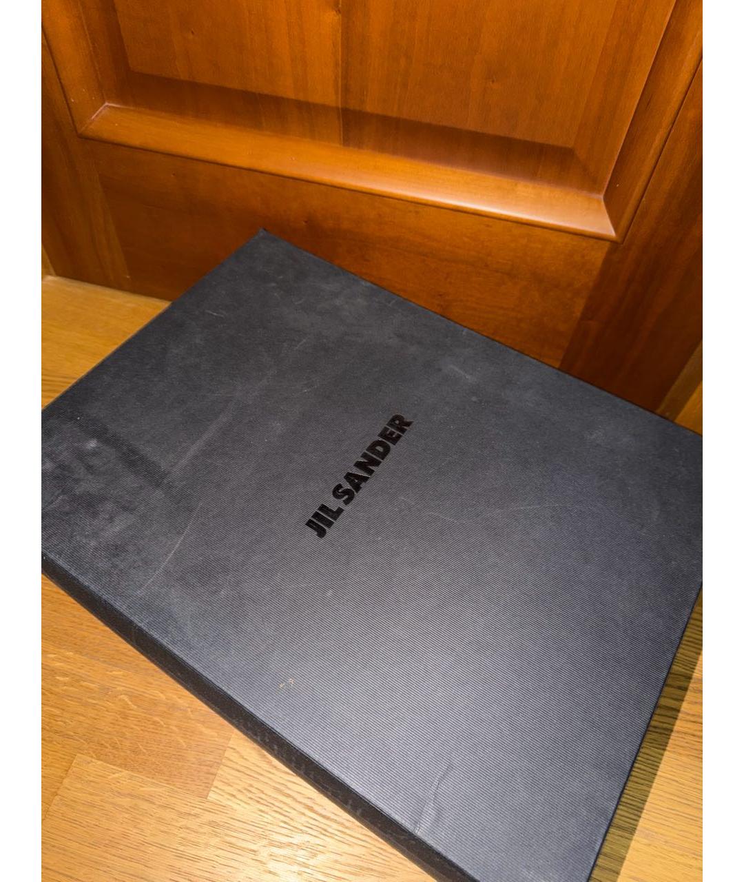 JIL SANDER Черные кожаные ботинки, фото 3