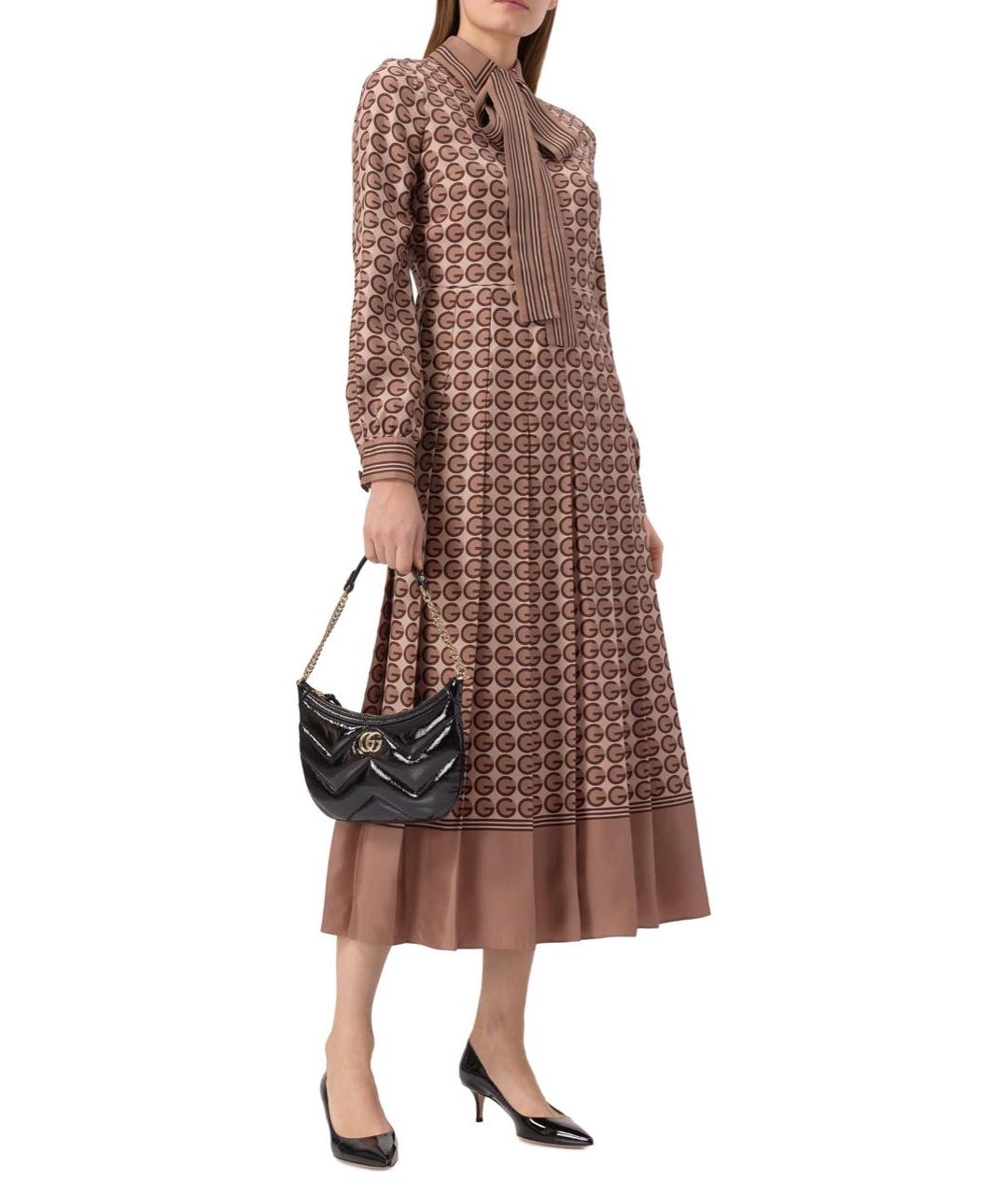 GUCCI Черная сумка с короткими ручками из лакированной кожи, фото 5