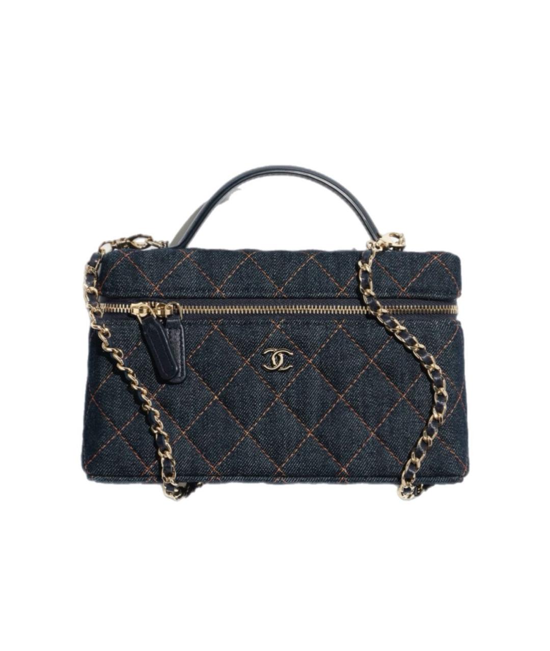 CHANEL Темно-синяя деним сумка через плечо, фото 4