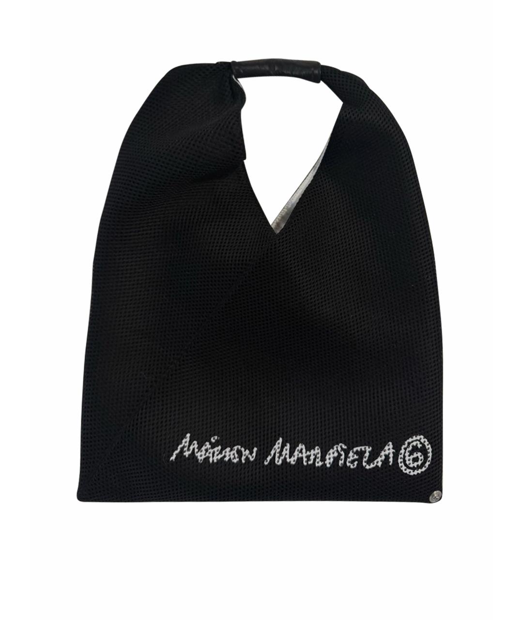 MM6 MAISON MARGIELA Черная тканевая сумка тоут, фото 1