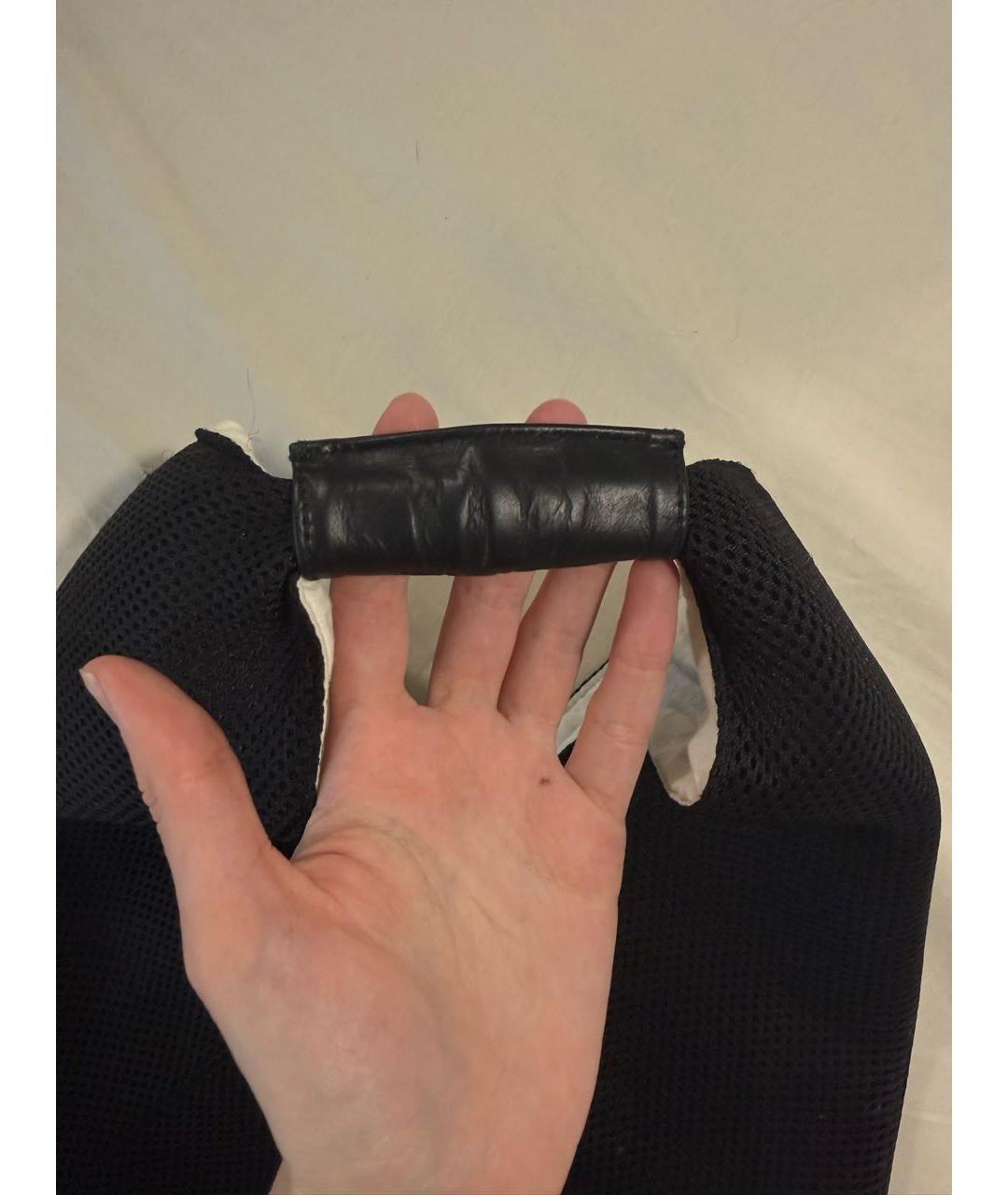 MM6 MAISON MARGIELA Черная тканевая сумка тоут, фото 5