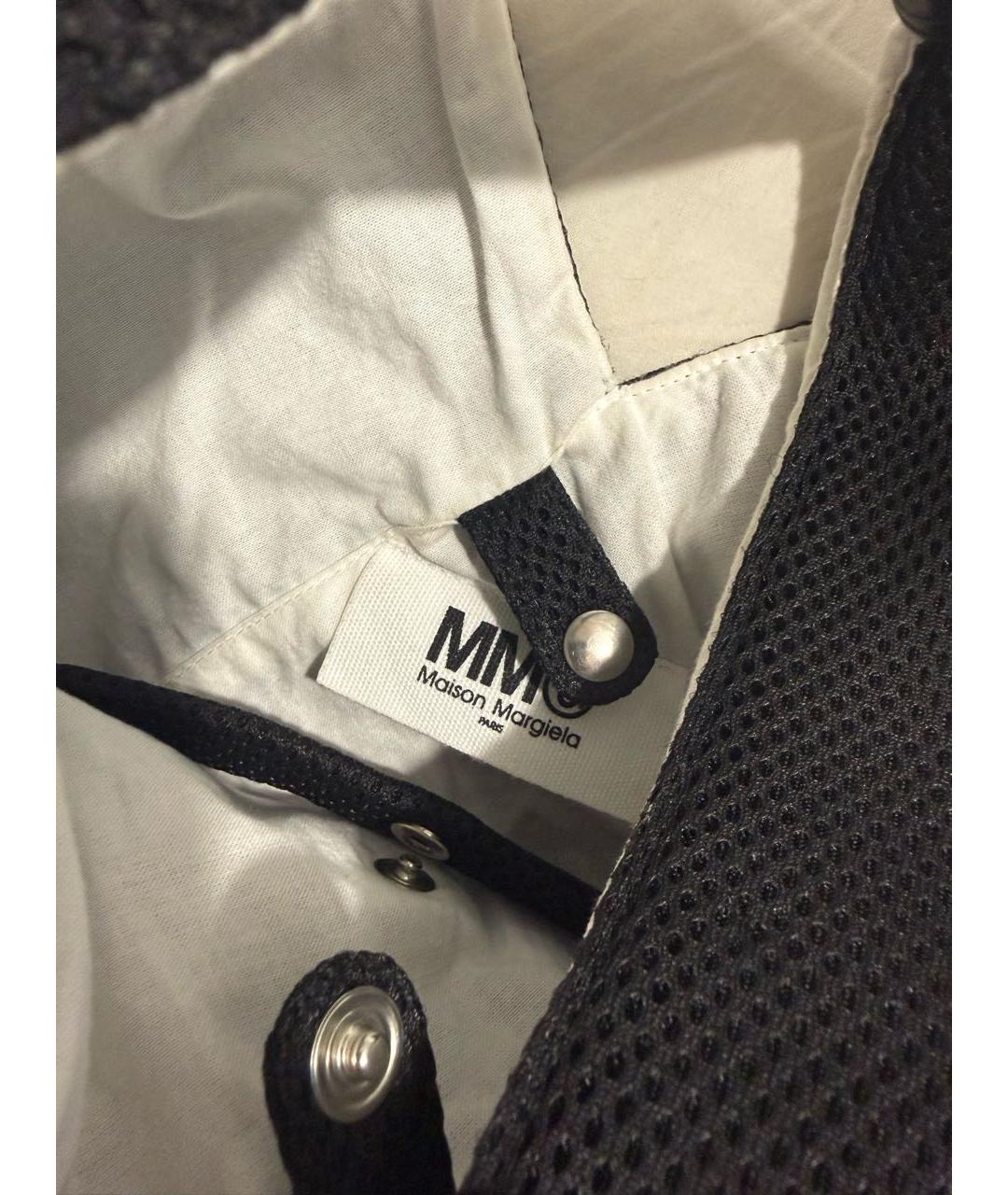 MM6 MAISON MARGIELA Черная тканевая сумка тоут, фото 4