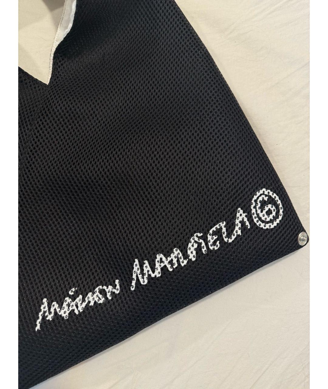 MM6 MAISON MARGIELA Черная тканевая сумка тоут, фото 6