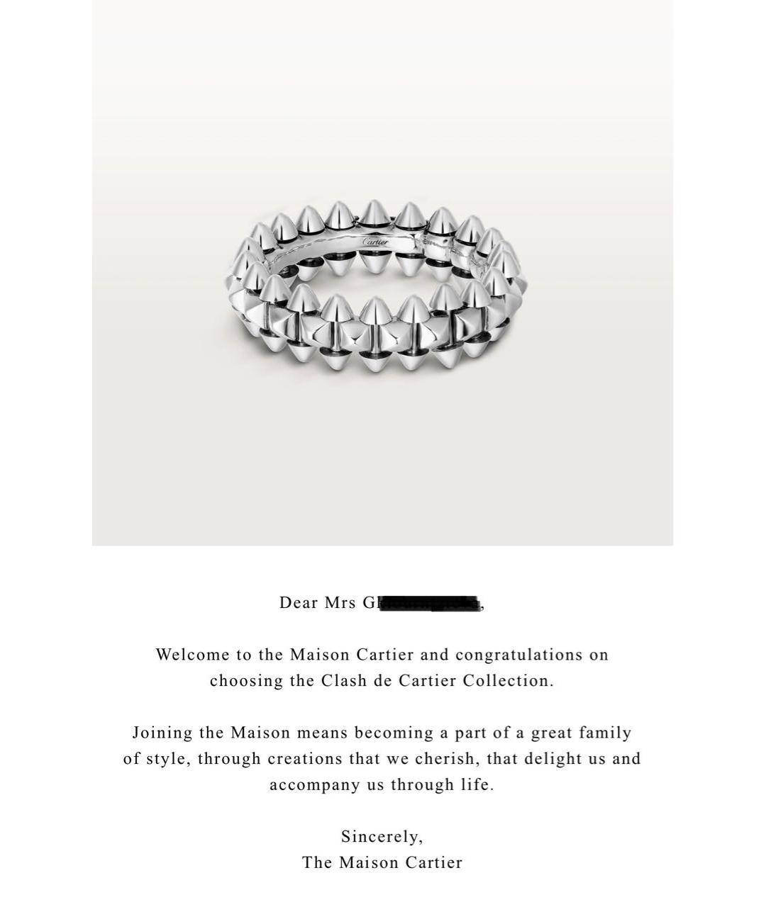 CARTIER Серебряное кольцо из белого золота, фото 5