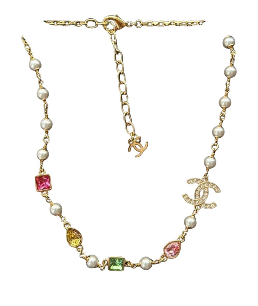 CHANEL Золотое металлическое колье, фото 1