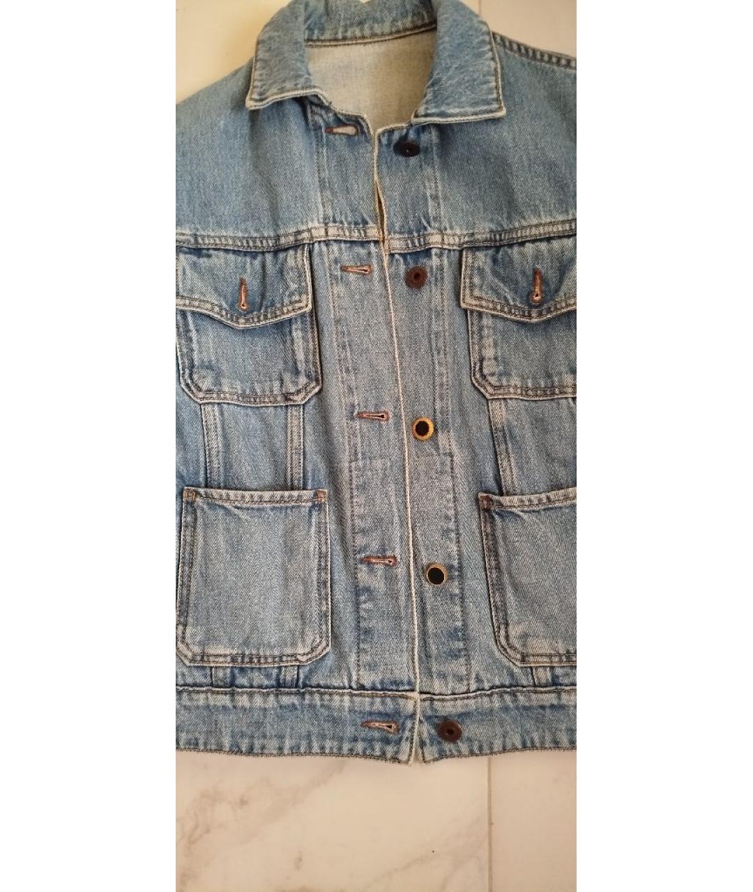 WEEKEND MAX MARA Голубая хлопковая куртка, фото 3