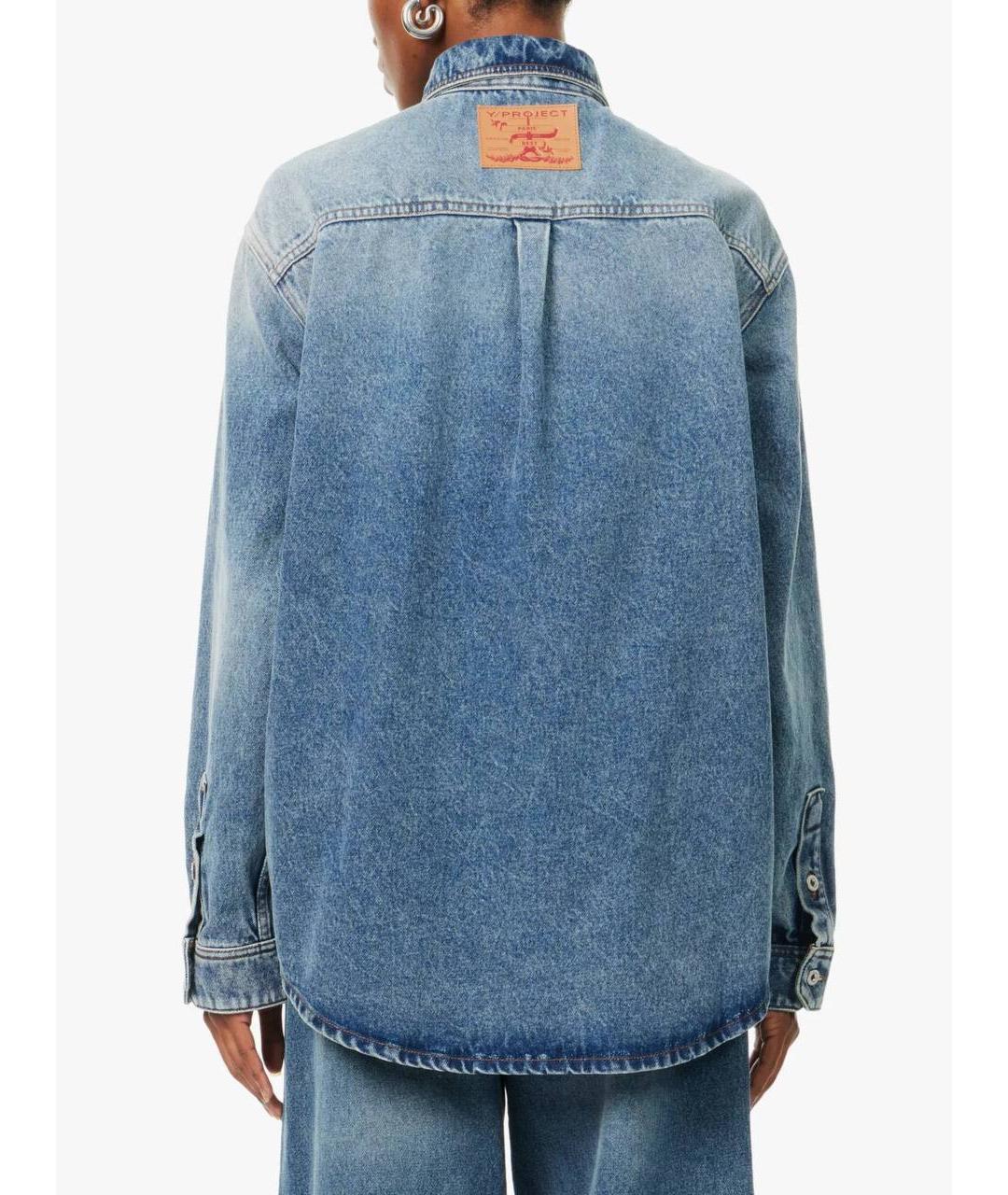 Y/PROJECT Синяя кэжуал рубашка, фото 7