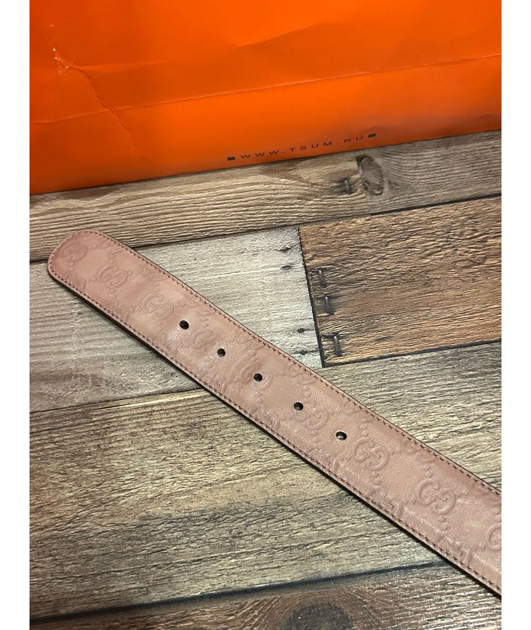 GUCCI Розовый кожаный ремень, фото 8