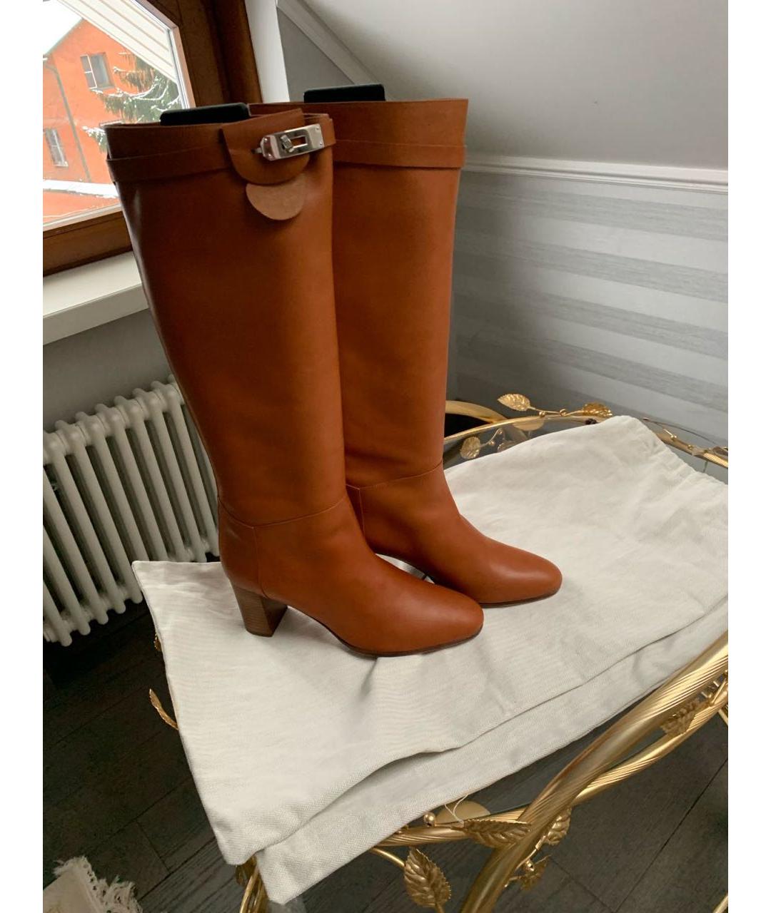 HERMES Кожаные сапоги, фото 4
