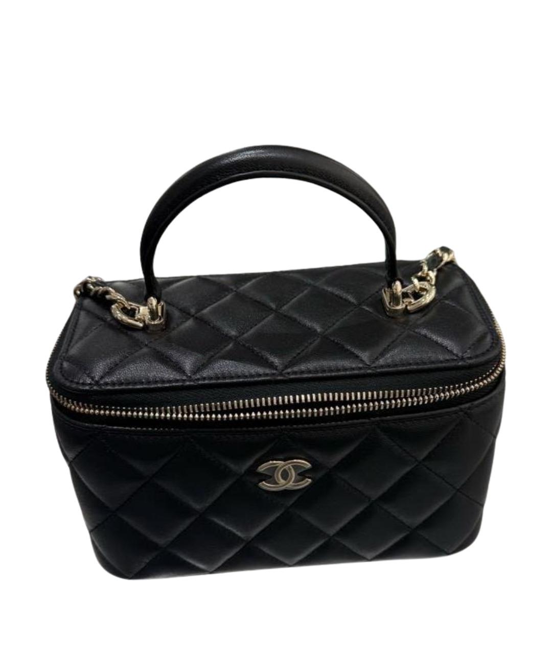 CHANEL Черная кожаная сумка через плечо, фото 1