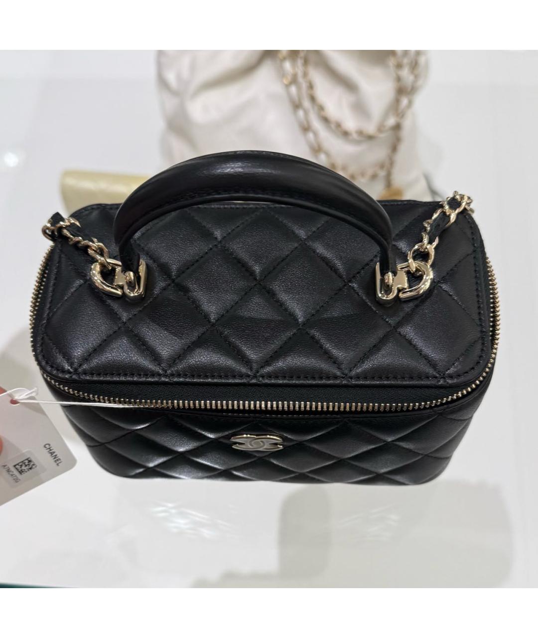 CHANEL Черная кожаная сумка через плечо, фото 3