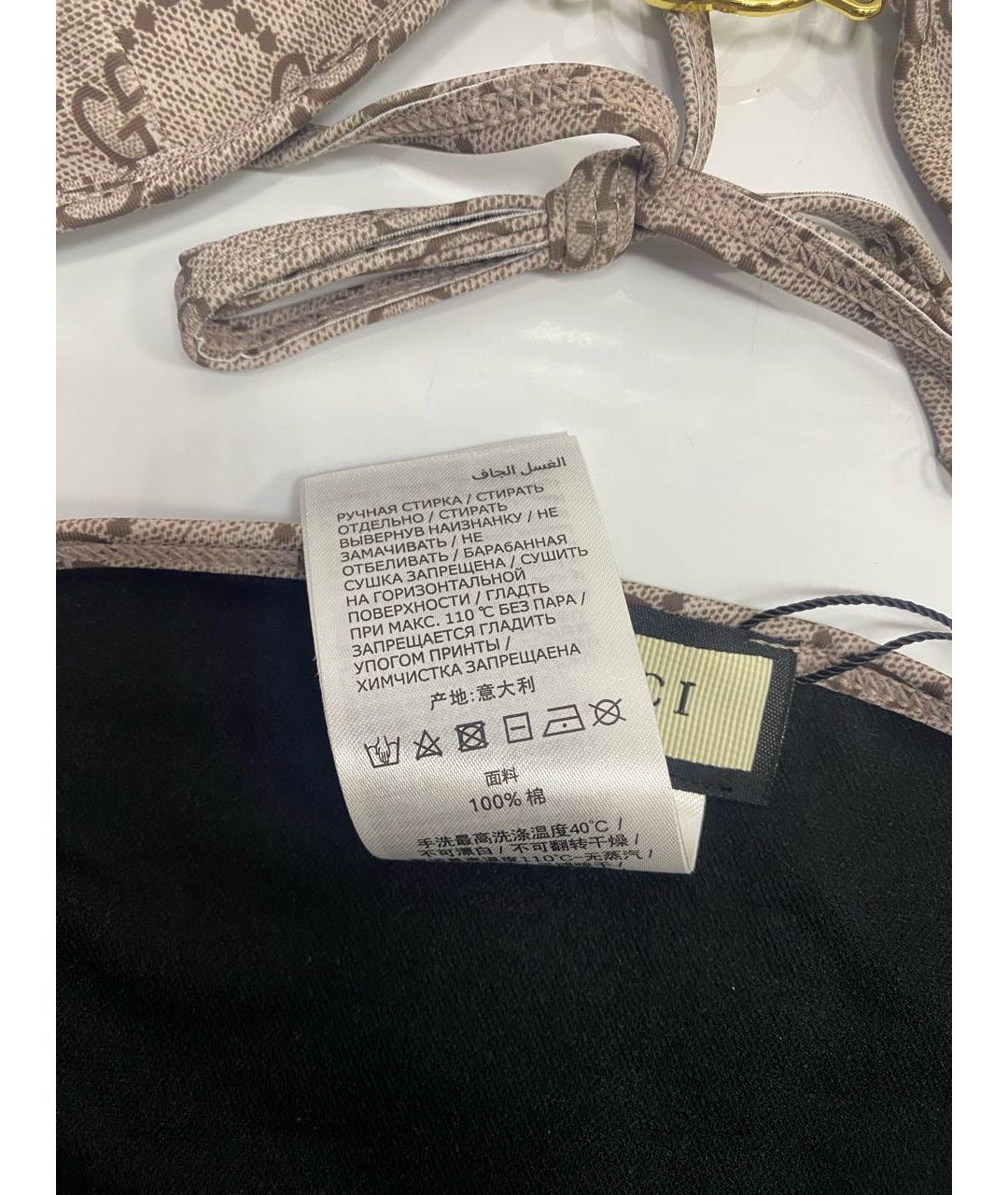 GUCCI Бежевый хлопковый купальник, фото 7