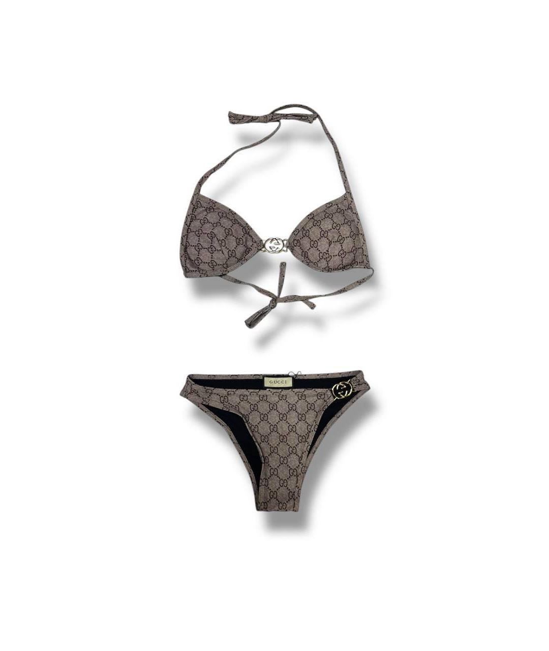 GUCCI Бежевый хлопковый купальник, фото 8