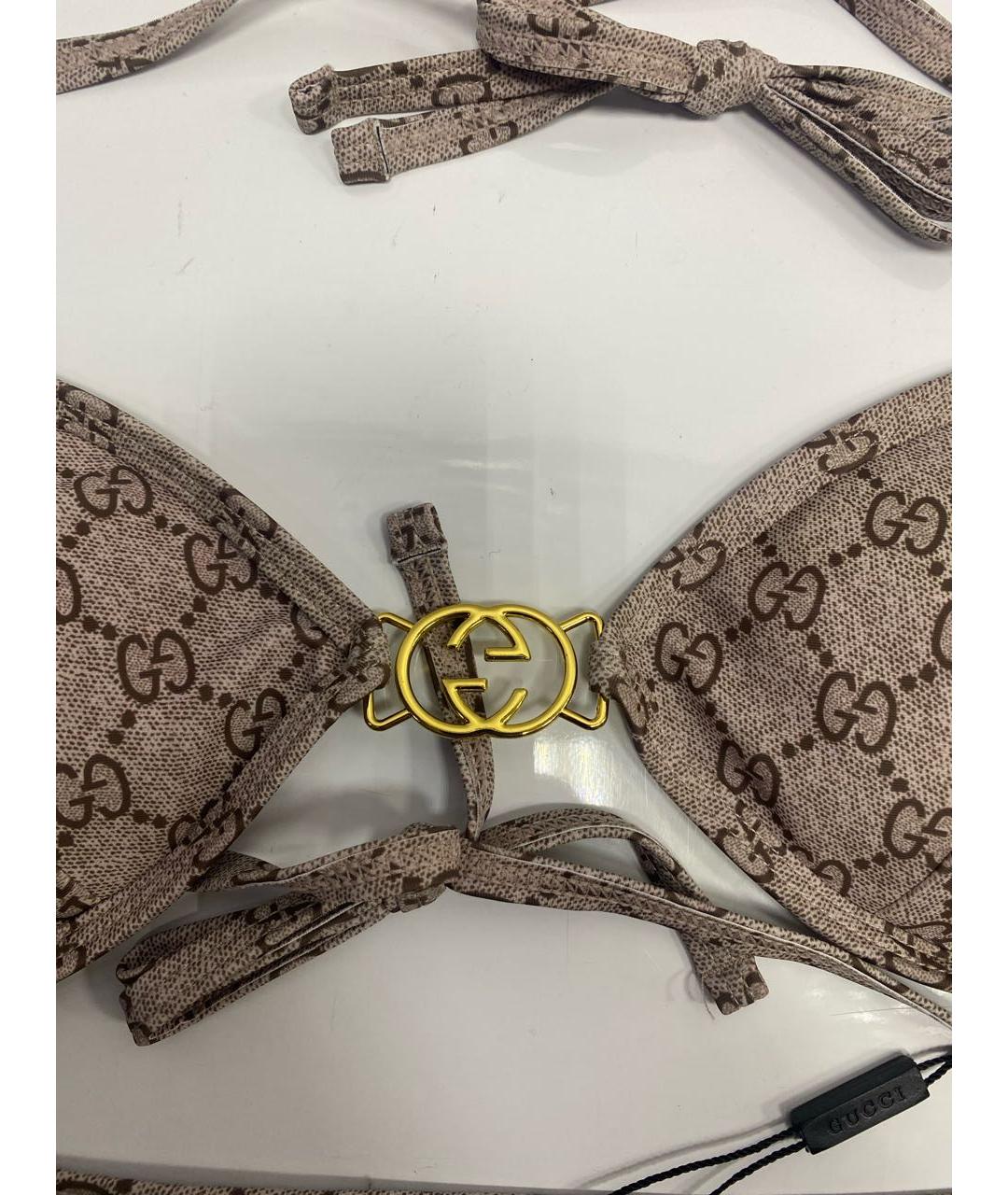 GUCCI Бежевый хлопковый купальник, фото 4