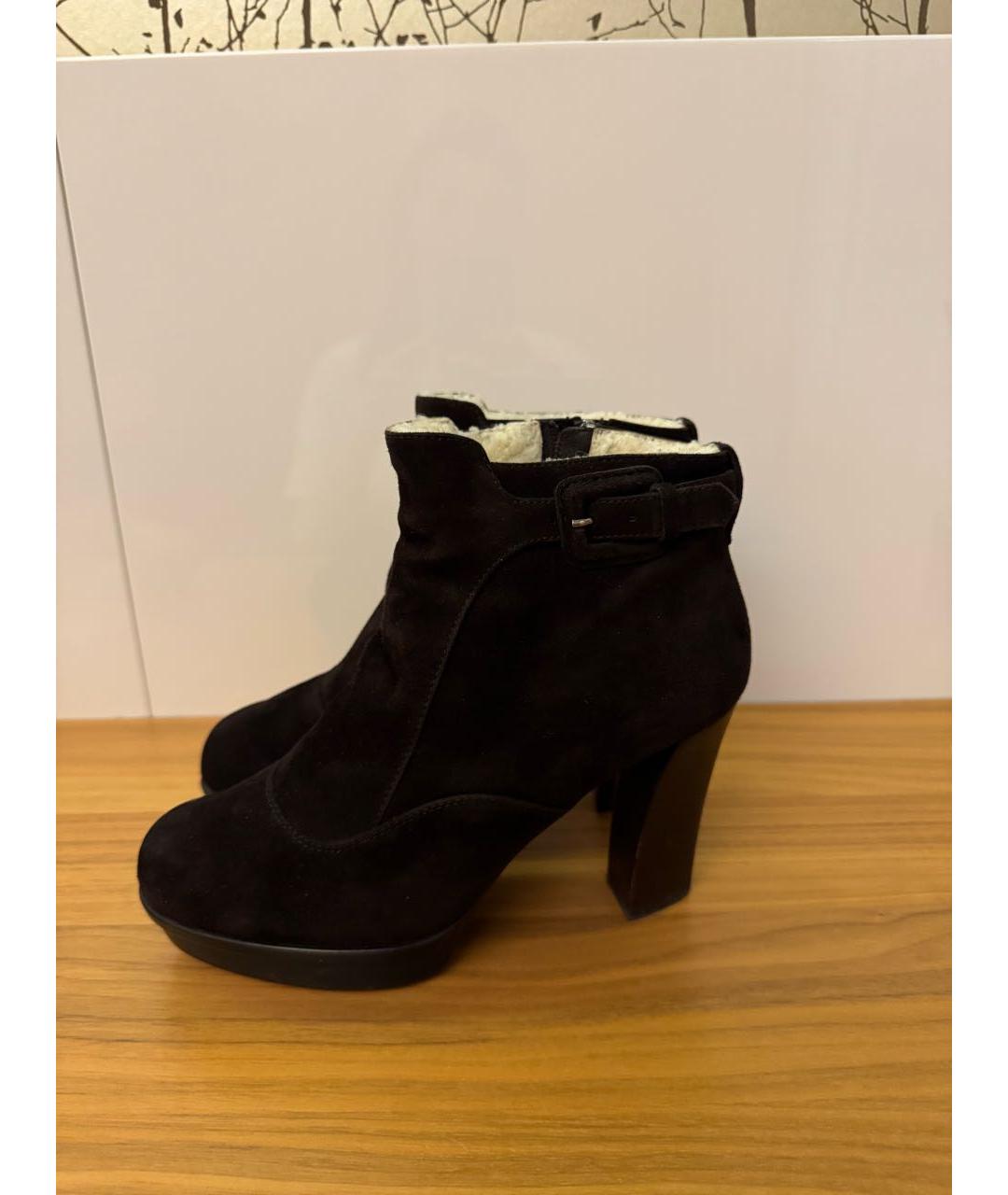 TOD'S Коричневые замшевые ботильоны, фото 3