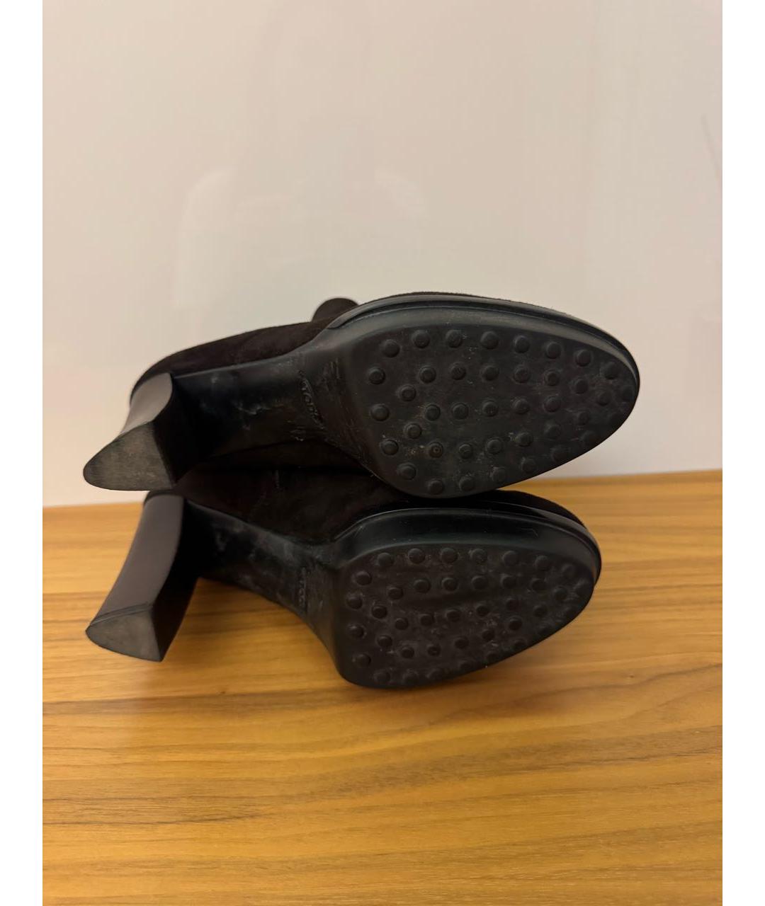 TOD'S Коричневые замшевые ботильоны, фото 6