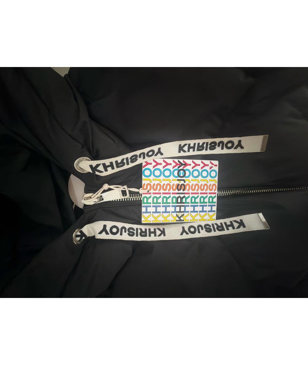 KHRISJOY Черный полиэстеровый пуховик, фото 4