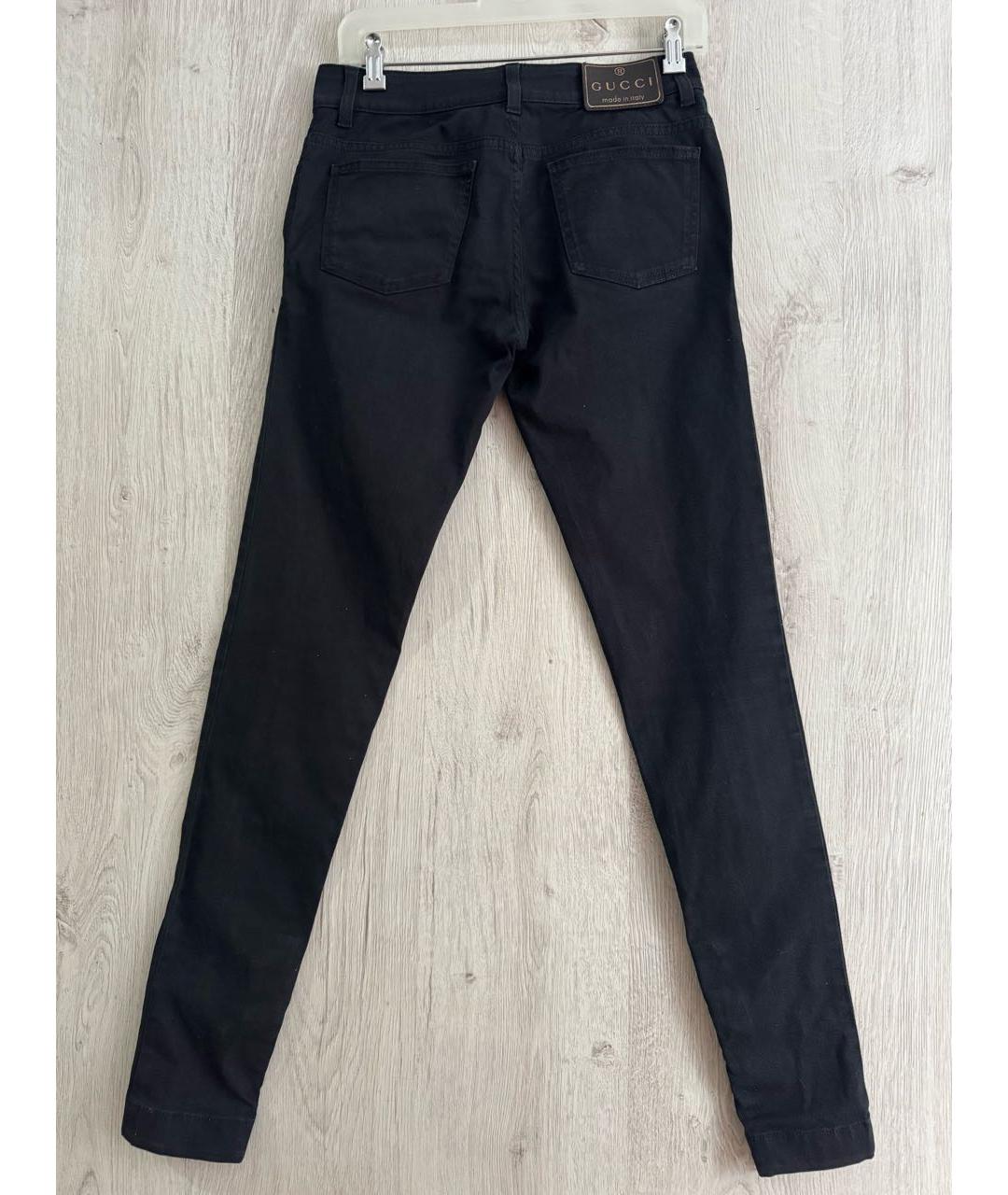 GUCCI Черные хлопко-эластановые джинсы слим, фото 2