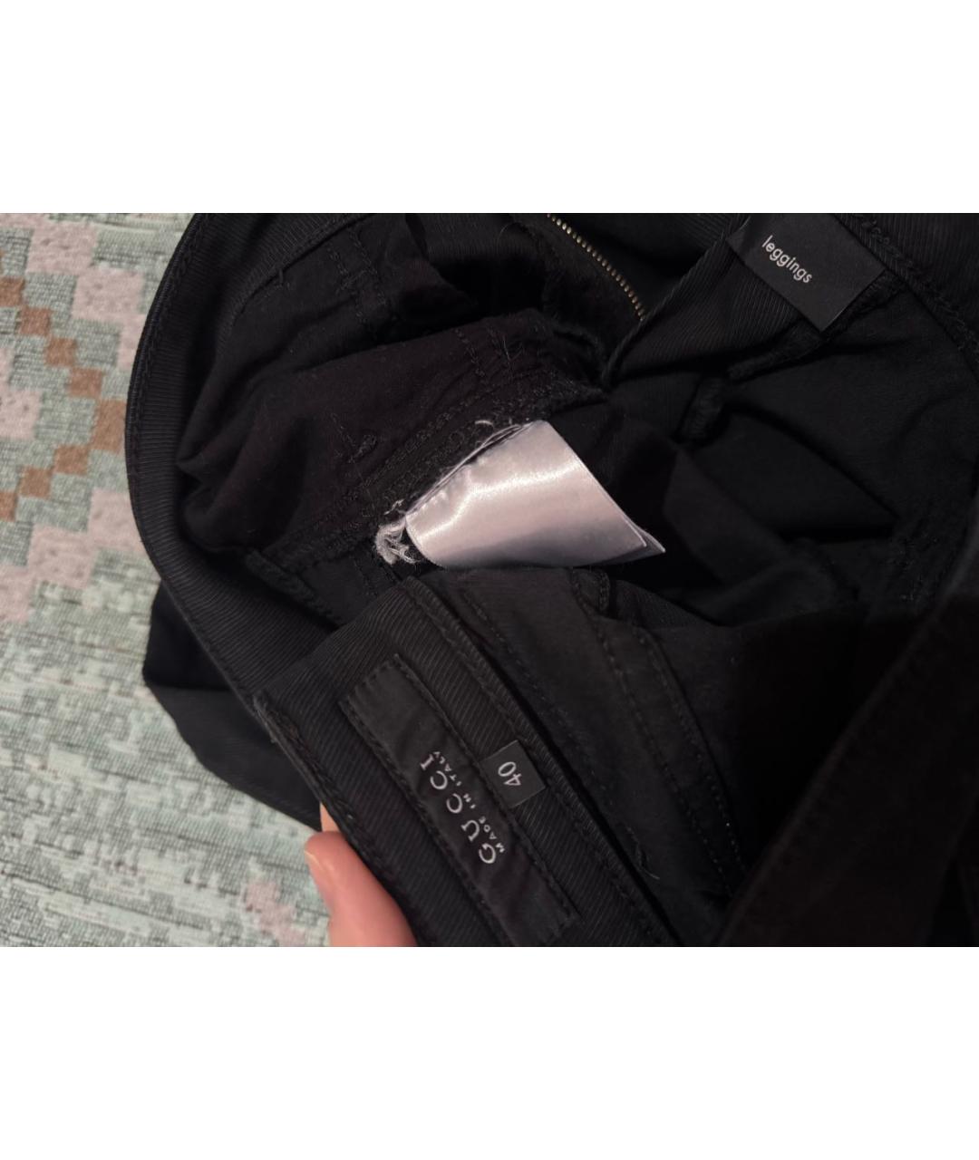 GUCCI Черные хлопко-эластановые джинсы слим, фото 6