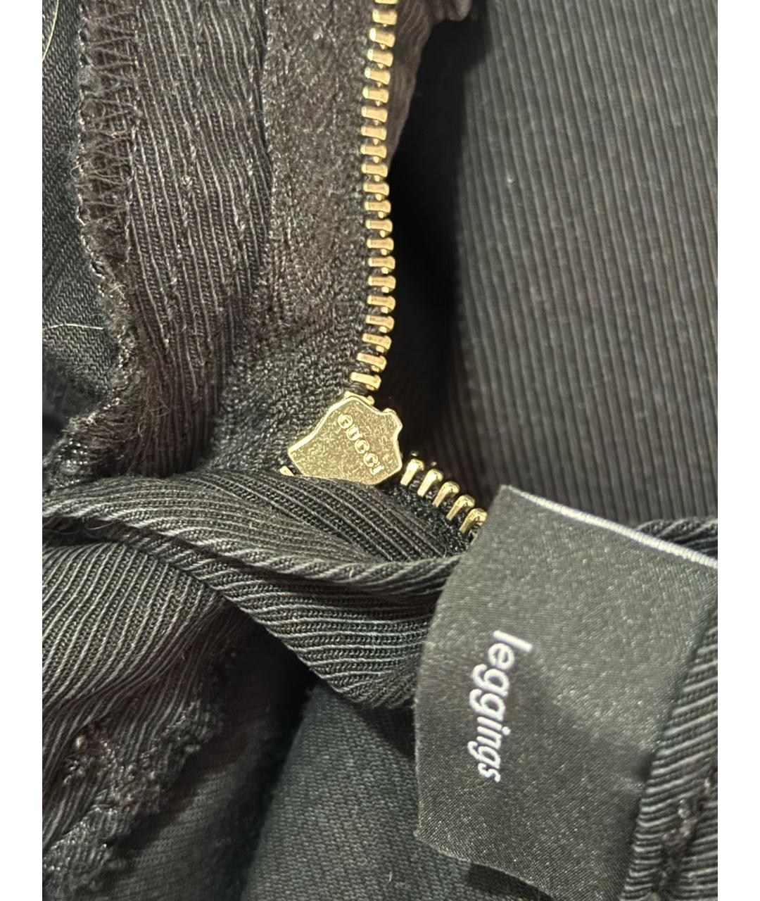 GUCCI Черные хлопко-эластановые джинсы слим, фото 5