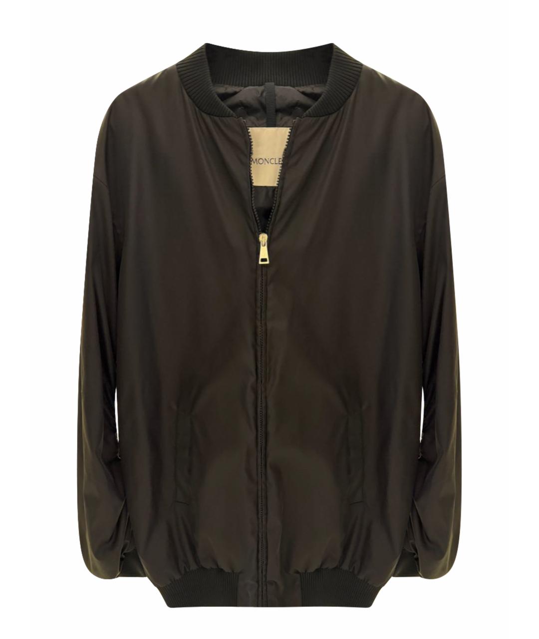 MONCLER Черная полиэстеровая куртка, фото 1