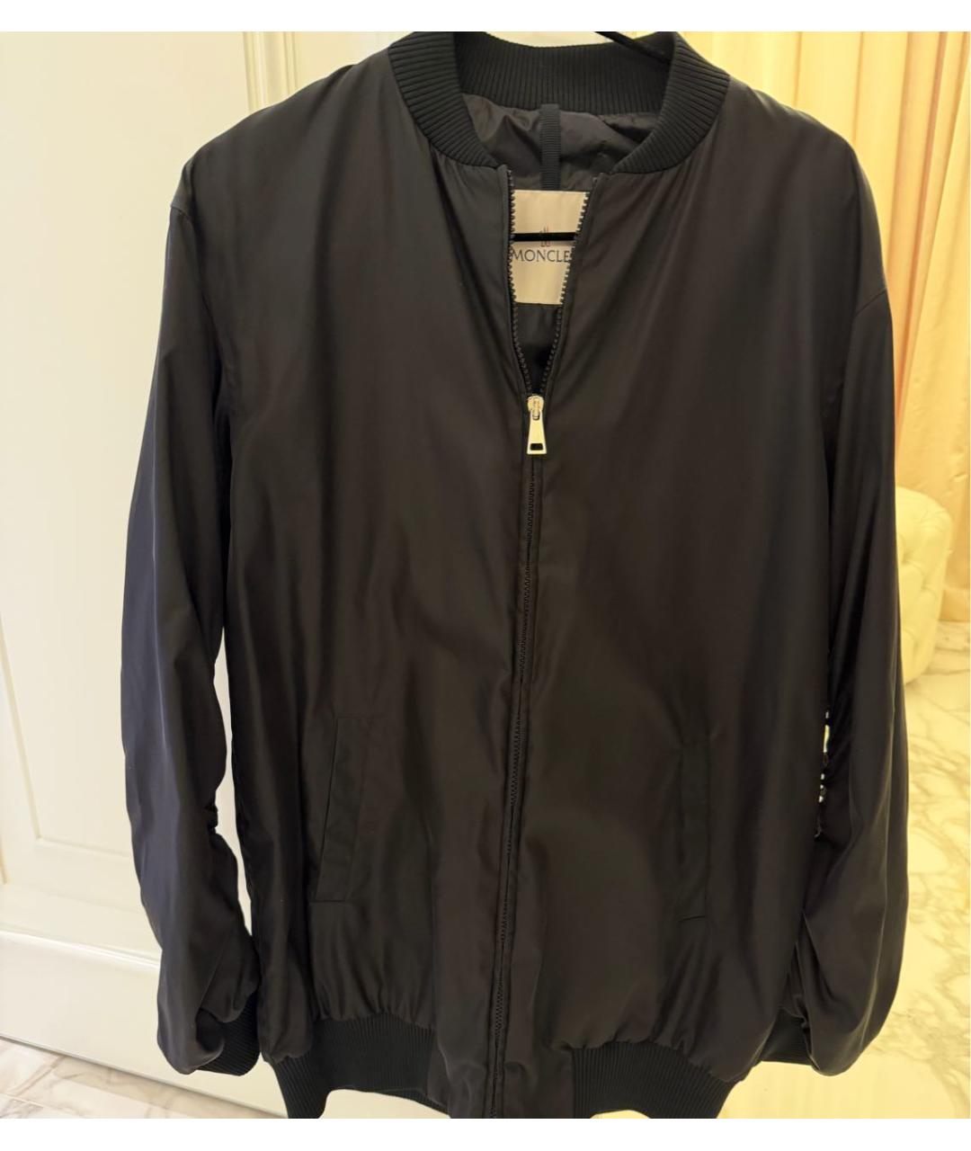 MONCLER Черная полиэстеровая куртка, фото 3