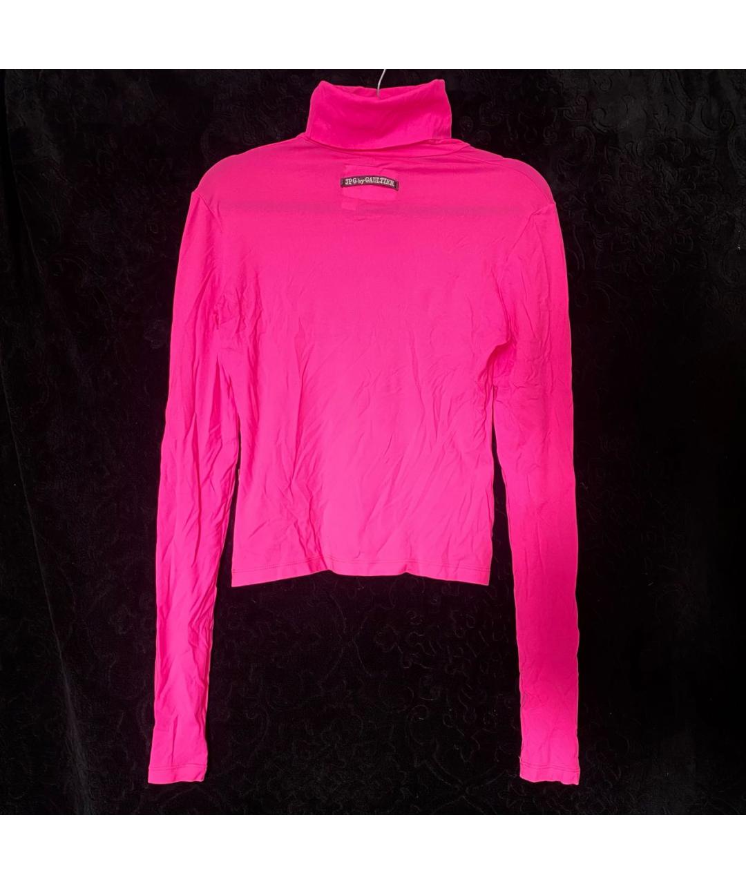 JEAN PAUL GAULTIER Розовая полиамидовая водолазка, фото 2