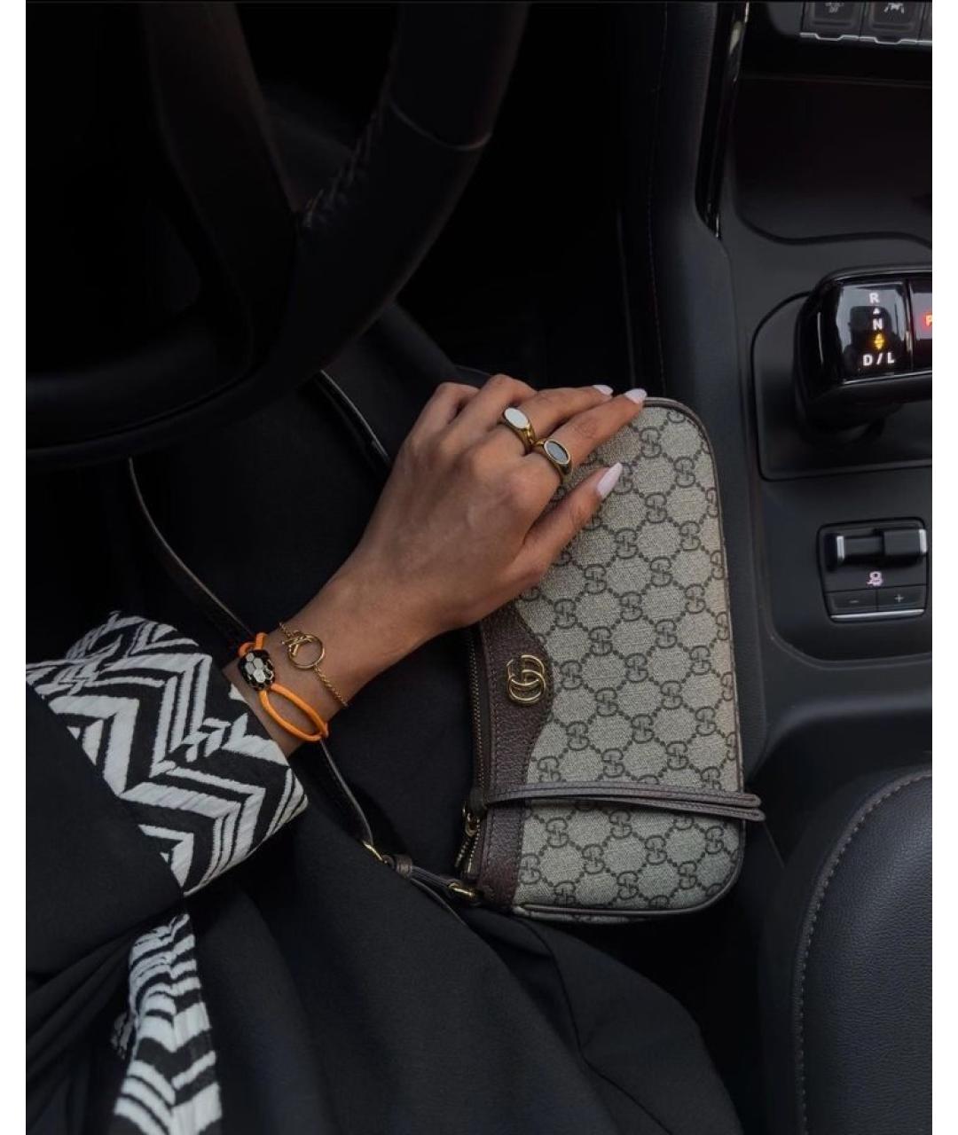 GUCCI Коричневая сумка с короткими ручками, фото 3