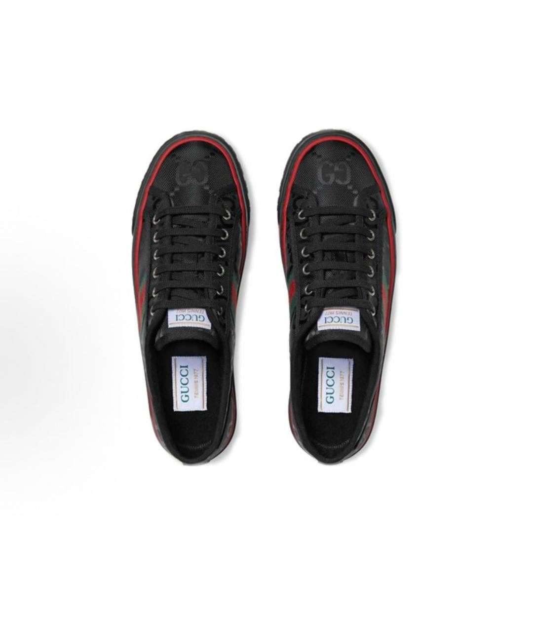 GUCCI Черные текстильные кеды, фото 3
