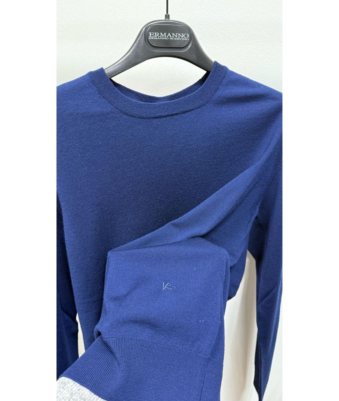 ISAIA Темно-синий шерстяной джемпер / свитер, фото 3