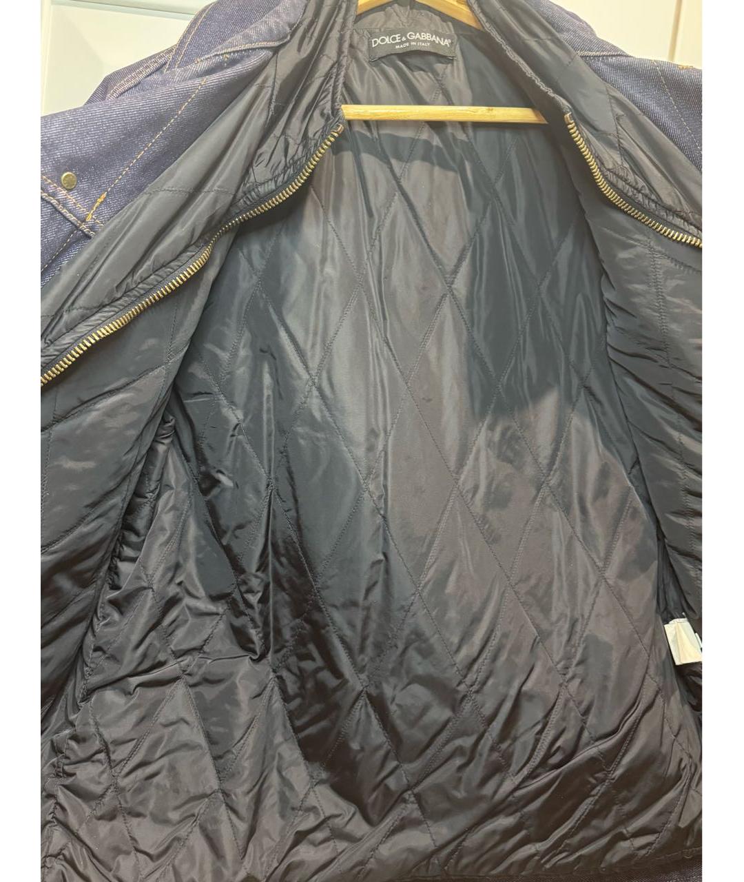 DOLCE&GABBANA Темно-синяя деним куртка, фото 5