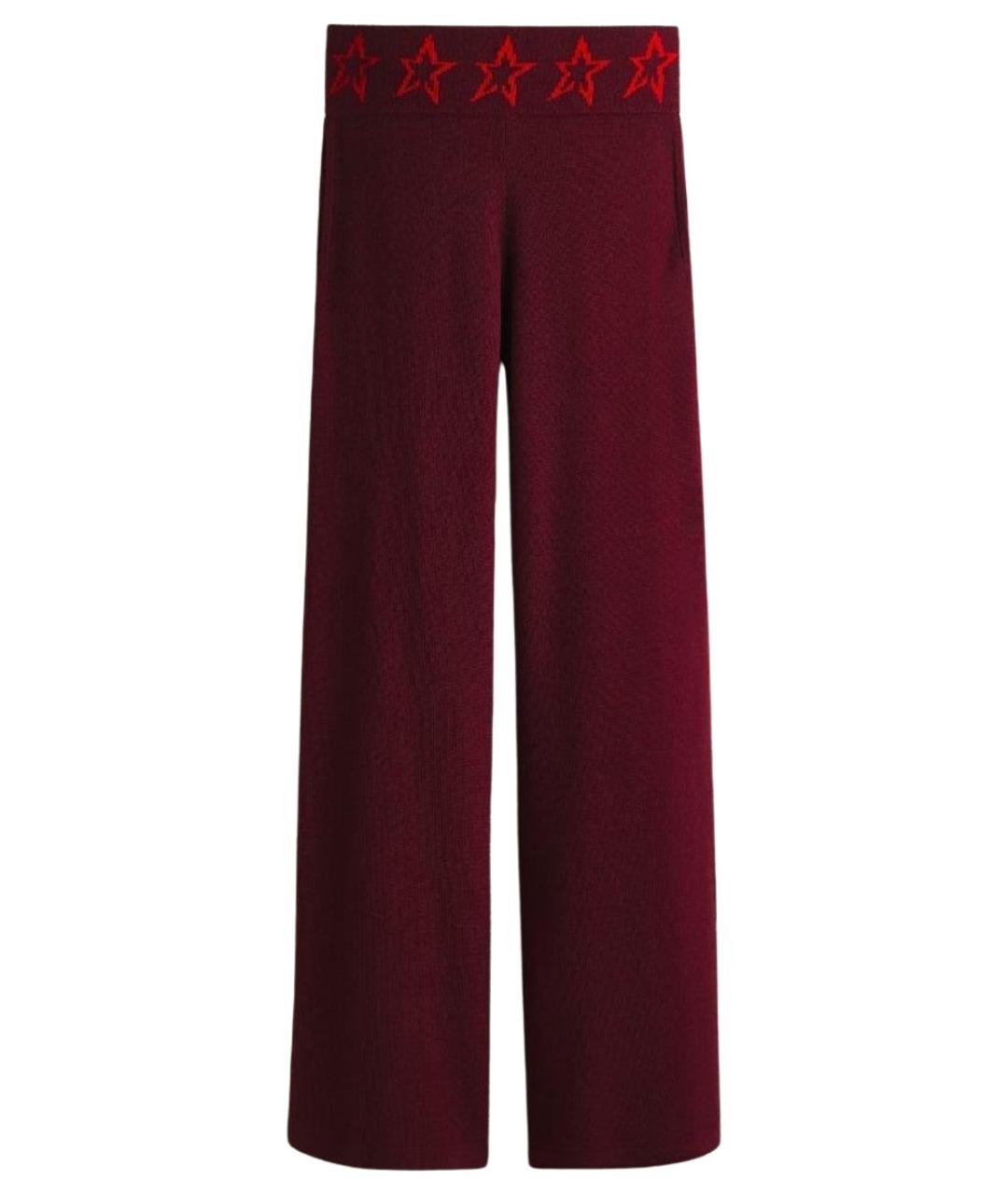 PERFECT MOMENT Бордовые шерстяные прямые брюки, фото 1