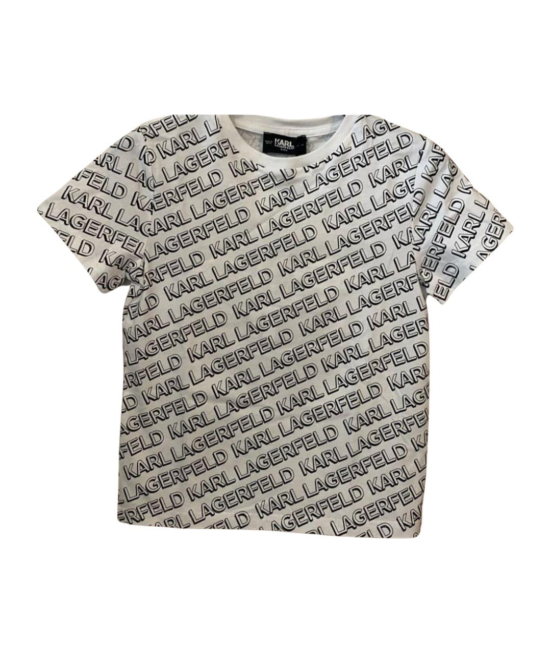 KARL LAGERFELD Белая детская футболка, фото 1