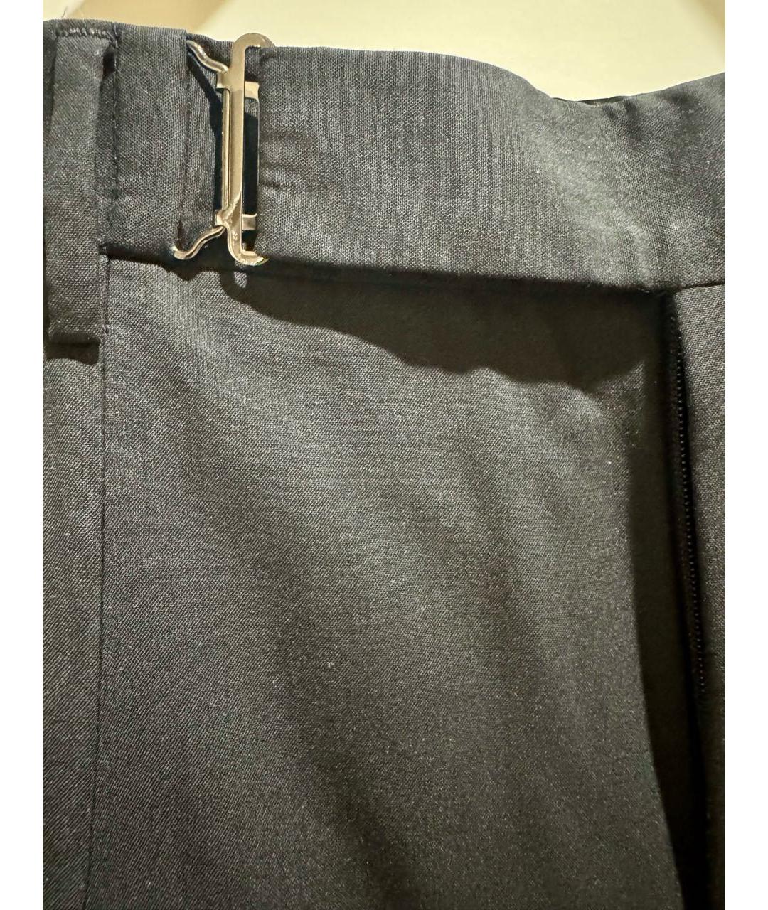 PRADA Темно-синие шерстяные классические брюки, фото 2