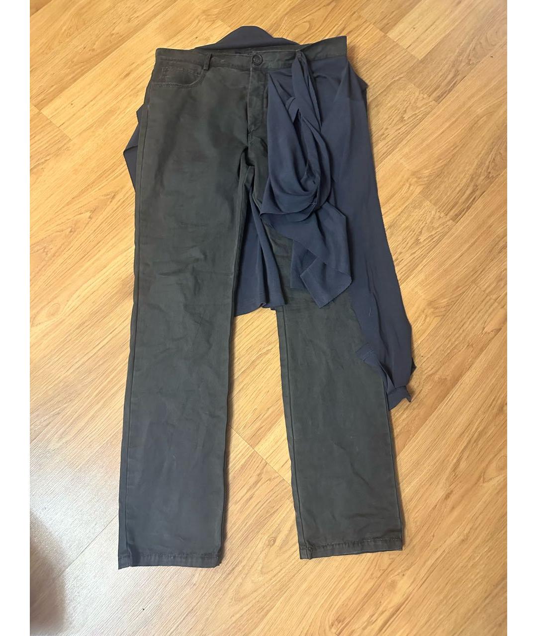 RAF SIMONS Антрацитовые хлопковые прямые джинсы, фото 7