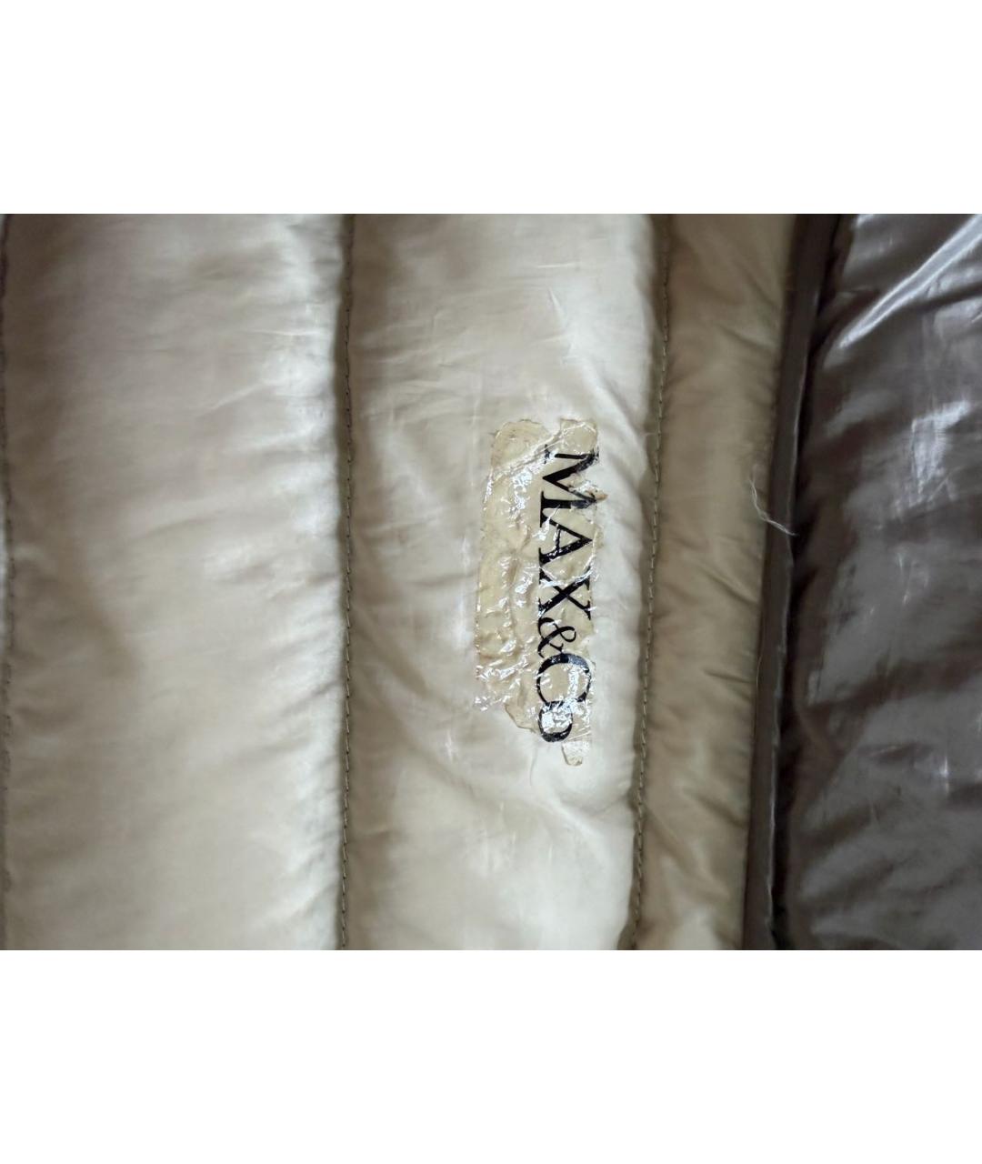 MAX&CO Бежевый полиамидовый пуховик, фото 3