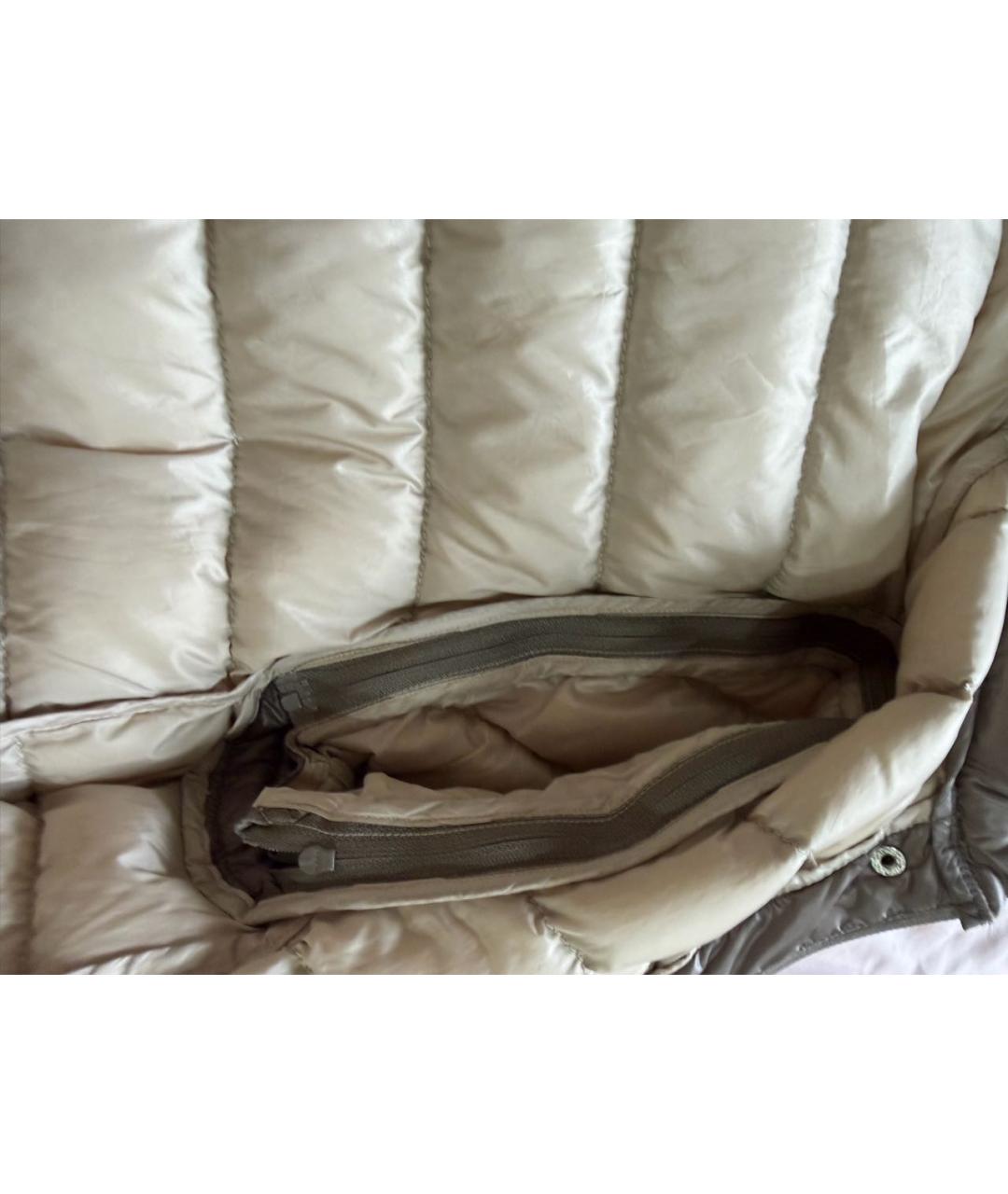 MAX&CO Бежевый полиамидовый пуховик, фото 4