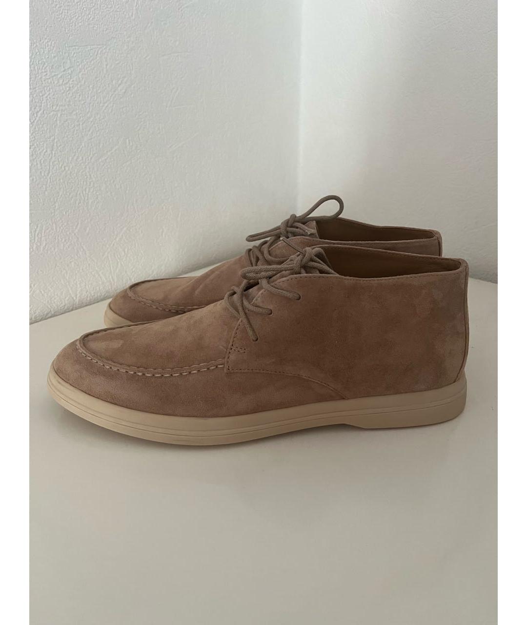 12 STOREEZ Бежевые замшевые лоферы, фото 8