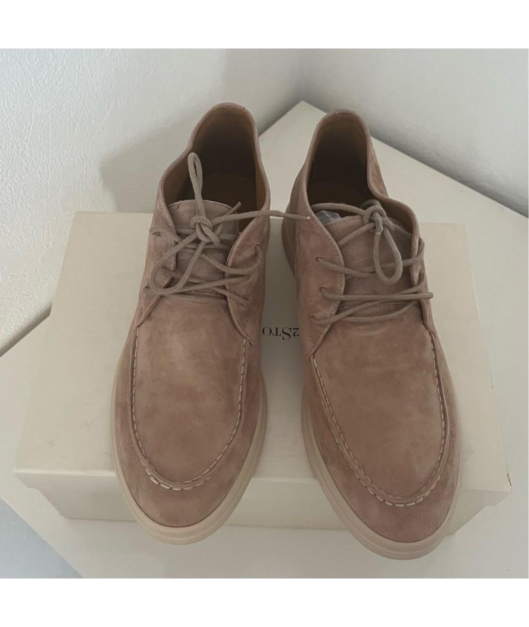 12 STOREEZ Бежевые замшевые лоферы, фото 2