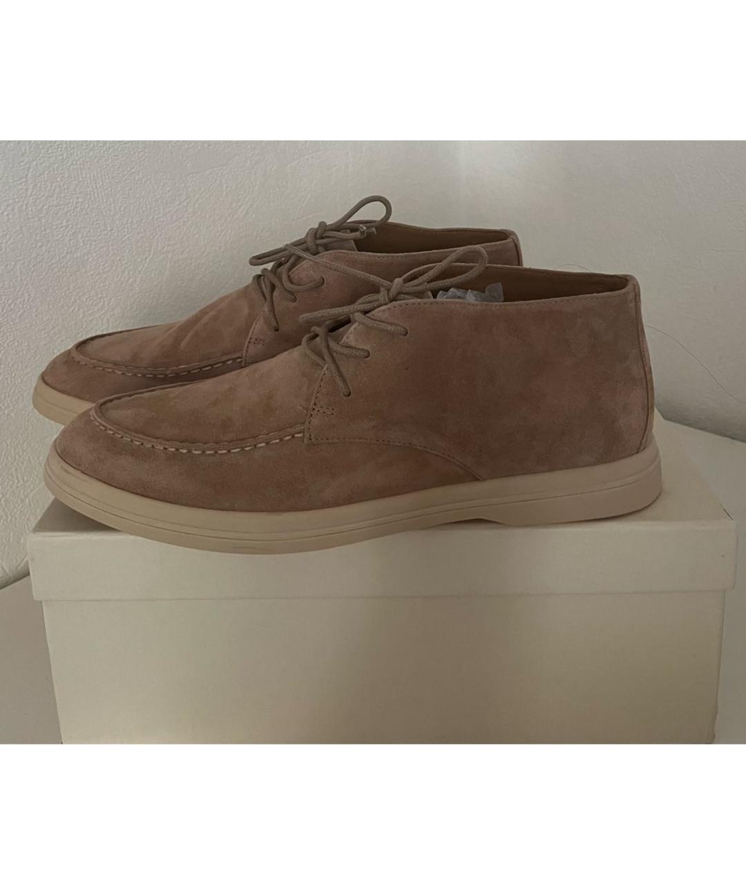 12 STOREEZ Бежевые замшевые лоферы, фото 5