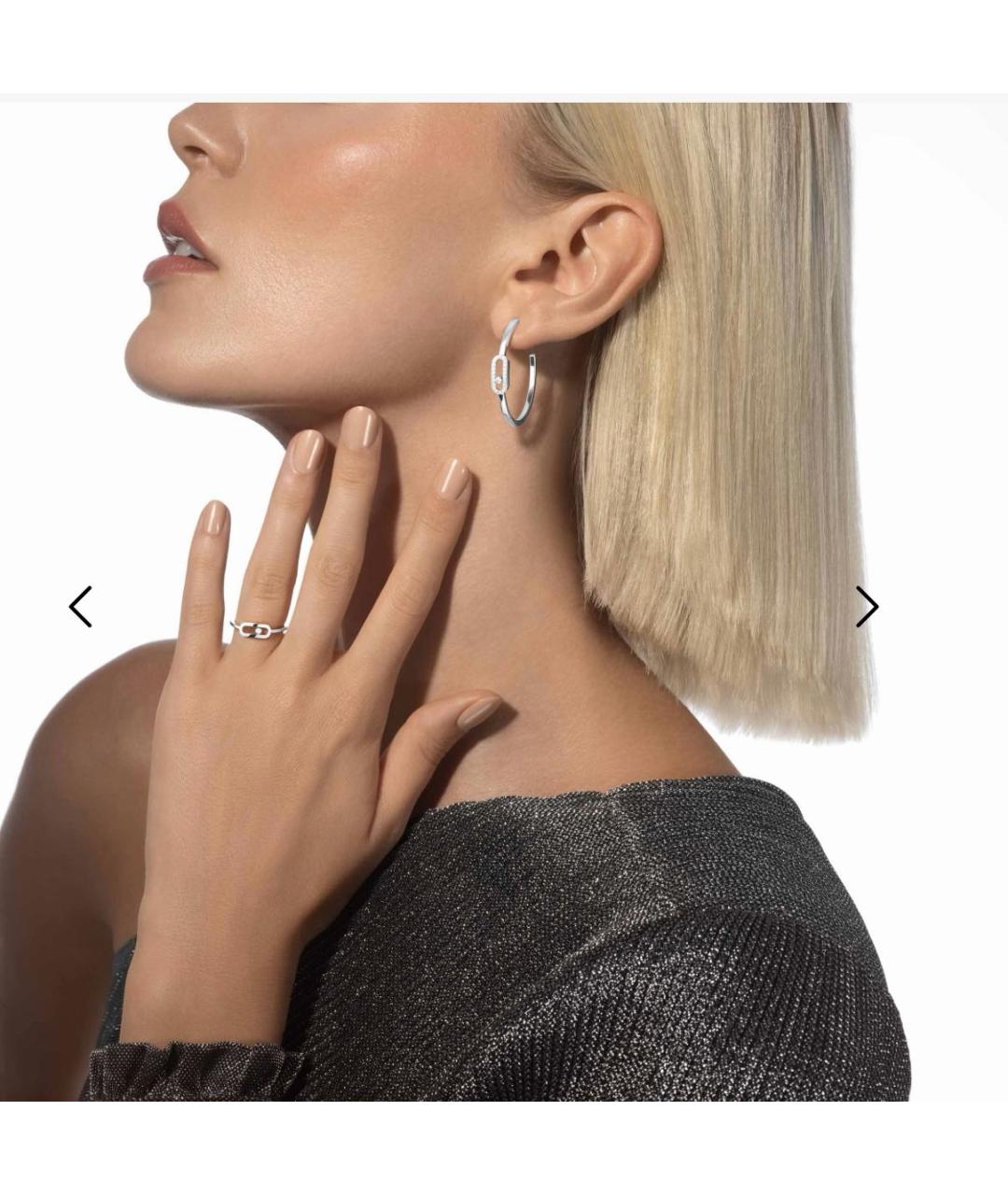 MESSIKA Серебряные серьги из белого золота, фото 4