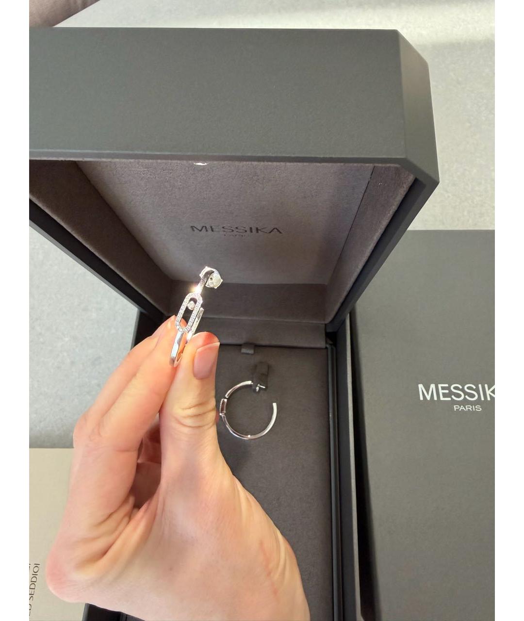 MESSIKA Серебряные серьги из белого золота, фото 5